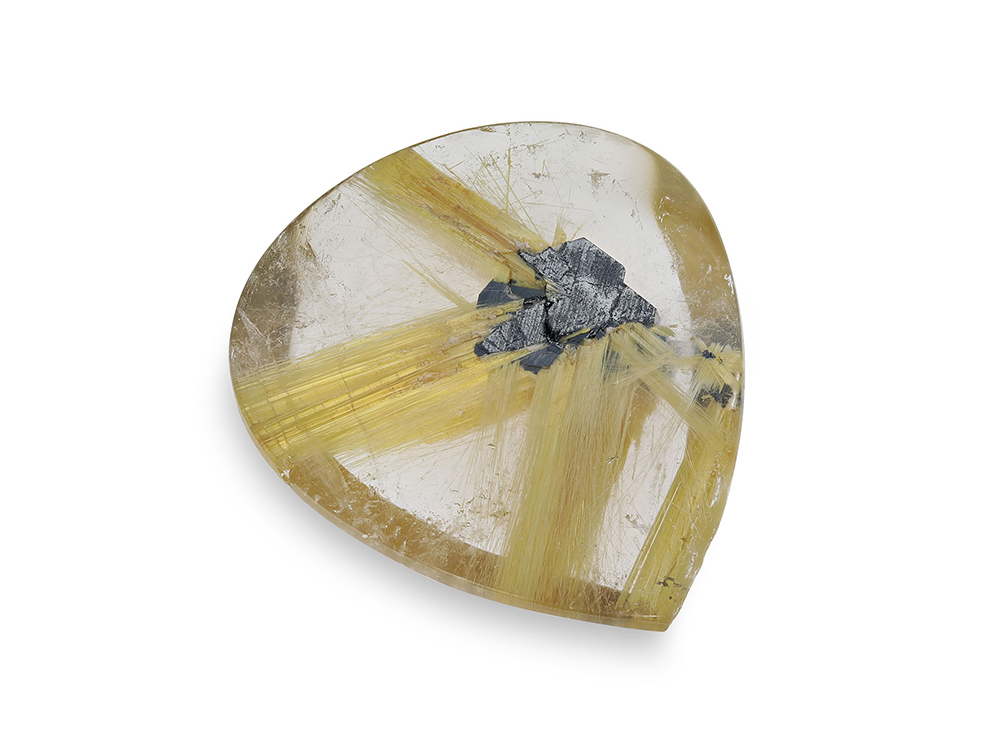 Star Rutile Quartz 25x21.5mm Pear Shape