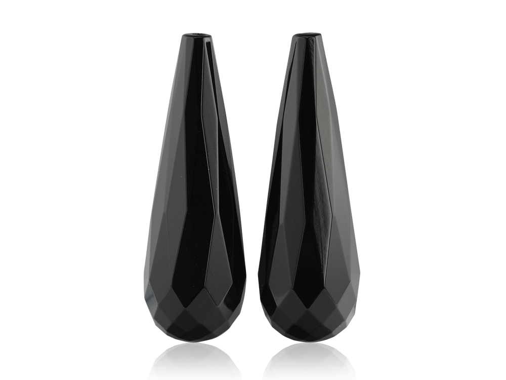 Onyx Briolette 30x10mm Pair 