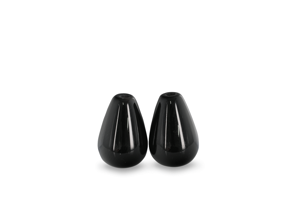 Onyx Drop Polished 12x8mm Pair 