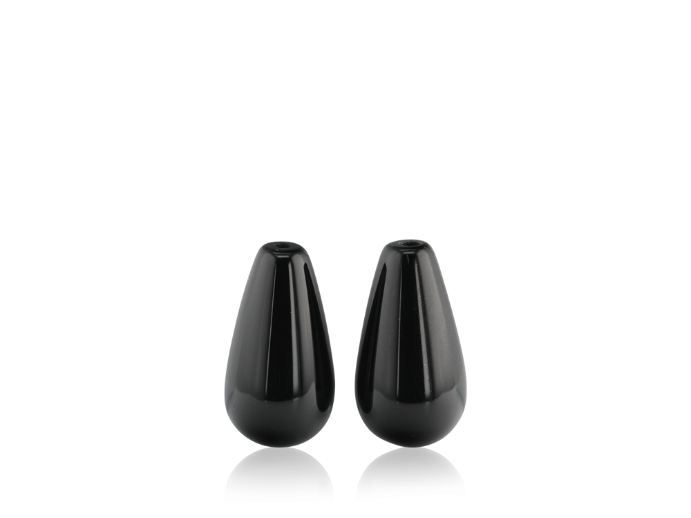 Premium Onyx Drop Polished 15x8mm Pair