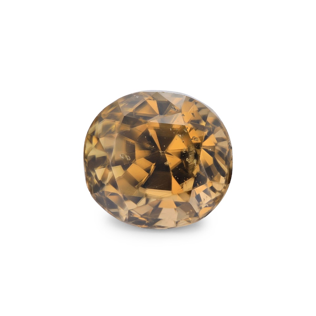 Zircon 7.7x7.2mm Oval Cognac