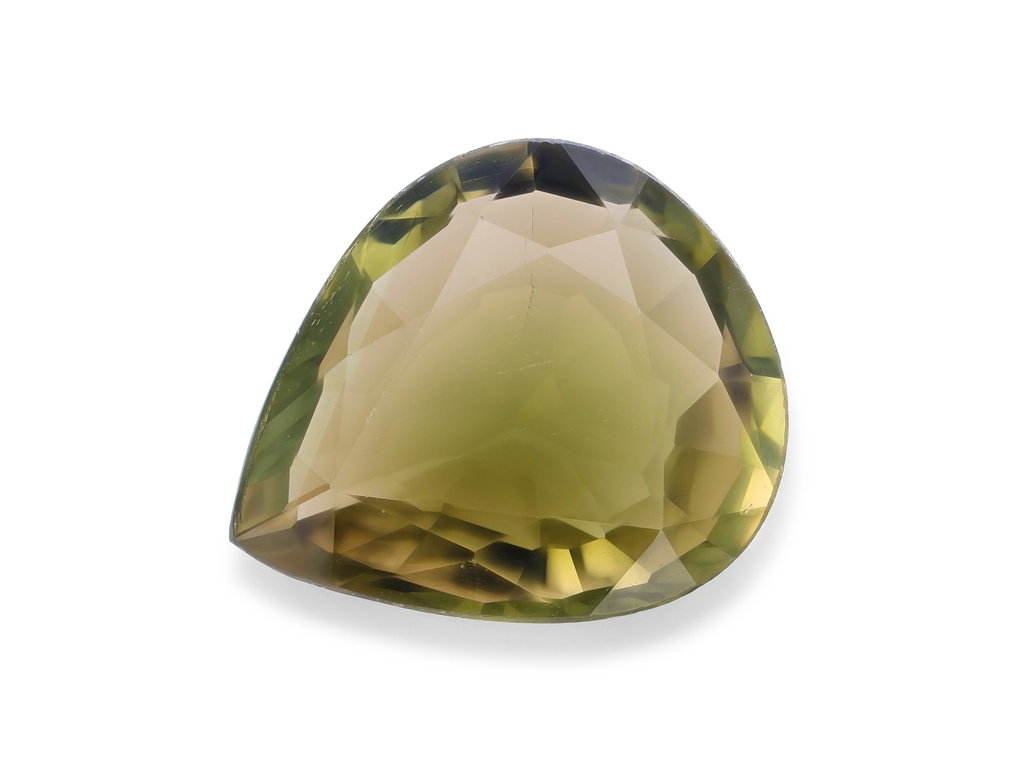 Tourmaline 9.2x 8.2mm Pear Shape Olive Green