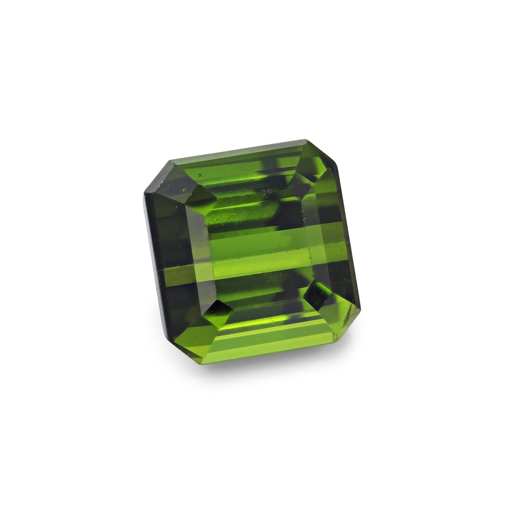 Green Tourmaline 7.2x6.95mm Square Emerald Cut