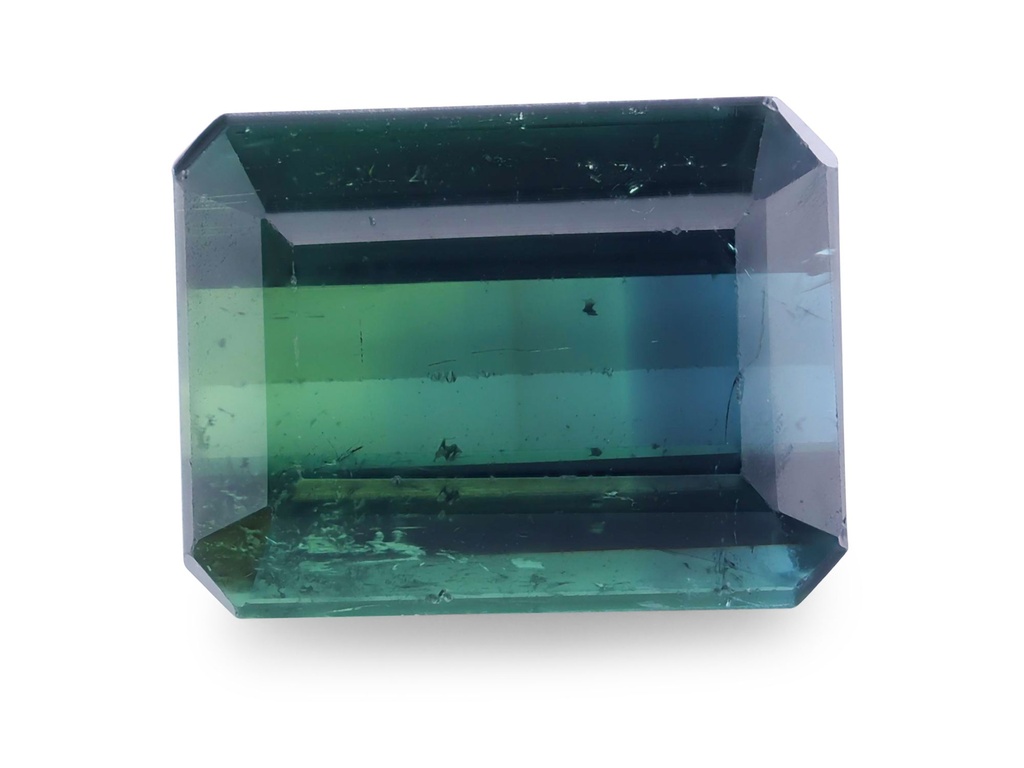 Teal Tourmaline 7.8x5.4mm Emerald Cut