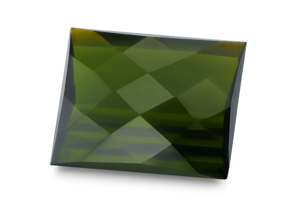 Green Tourmaline 9.95x7.75mm Baguette Chequerboard