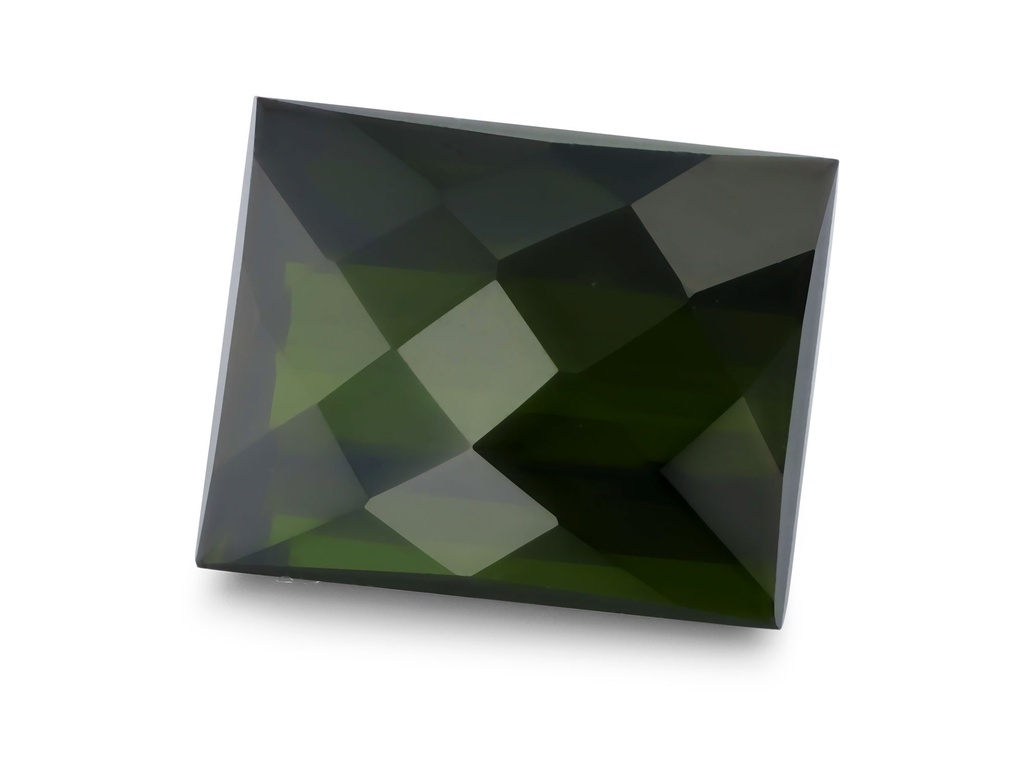 Green Tourmaline 9.85x7.85mm Baguette Chequerboard