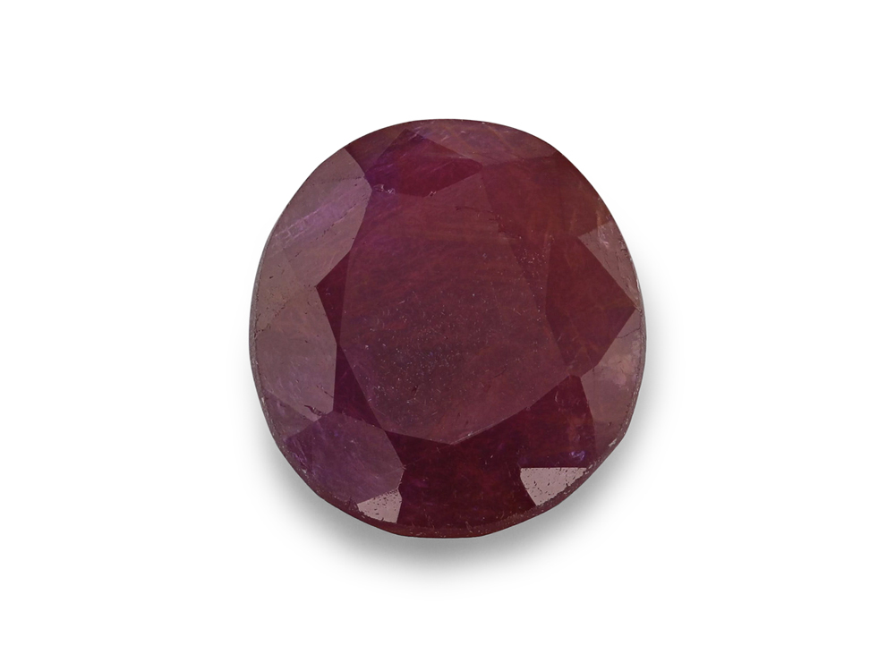 Ruby 7.45x6.8mm Oval Dark Red