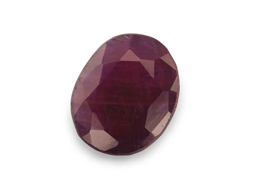 Ruby 8.2x6.75mm Oval Dark Red