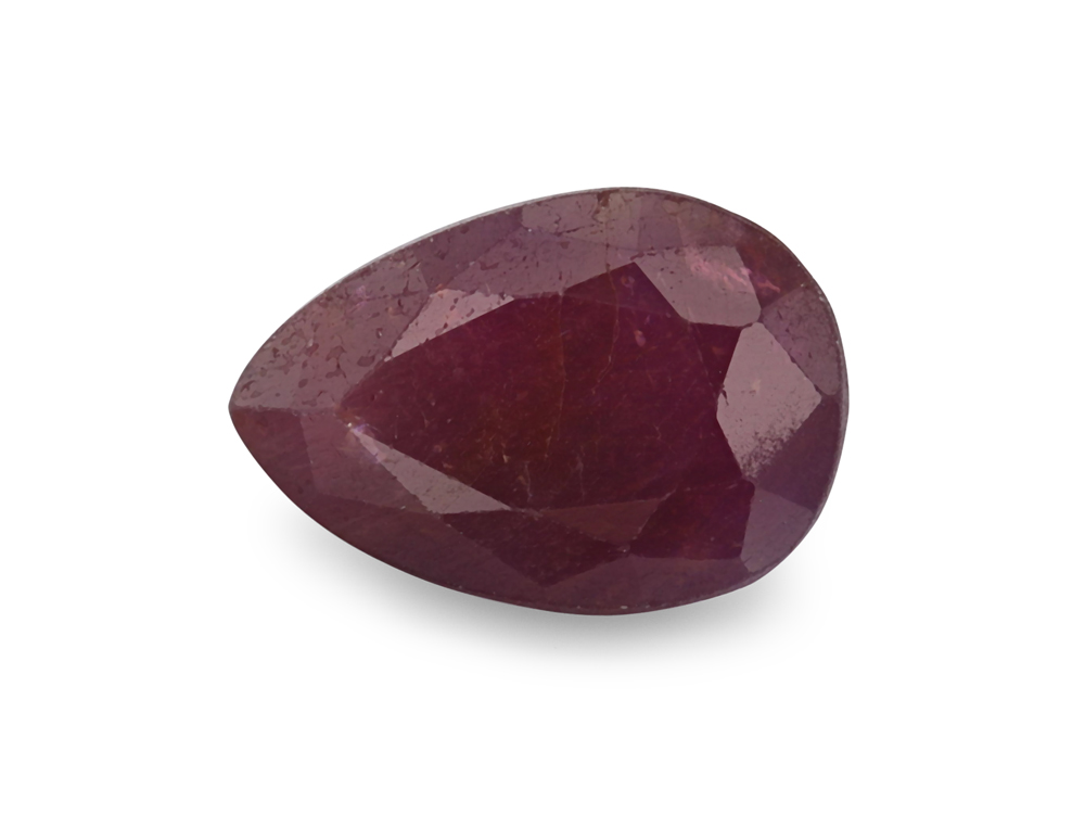 Ruby 8.5x5.8mm Pear Shape Dark Red