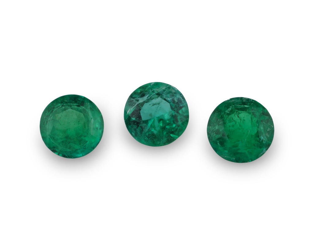 Emerald Zambian 2.75mm Round Mid Quality