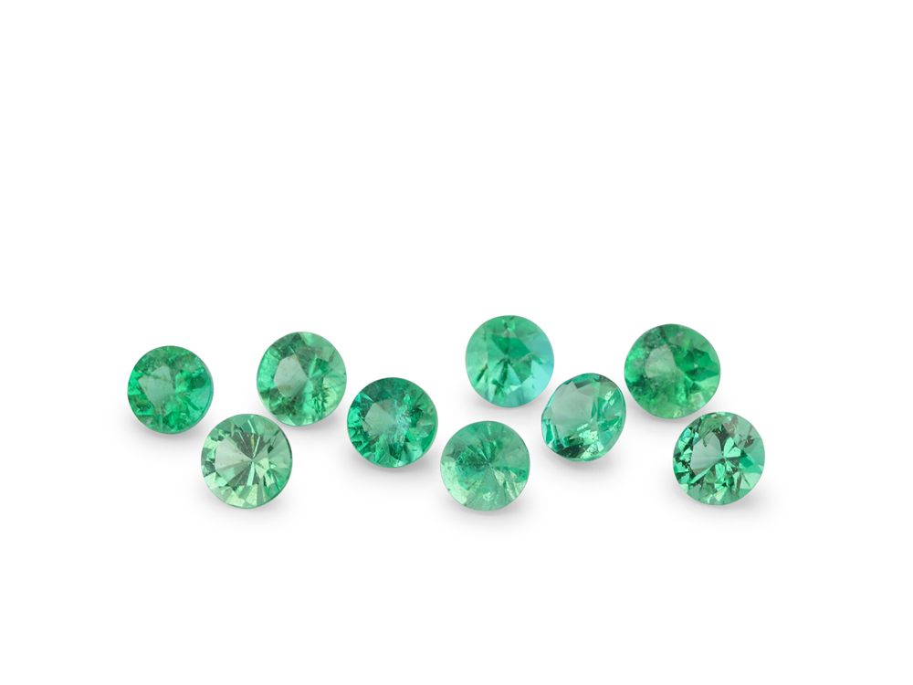 Emerald 2.00mm Round Diamond Cut