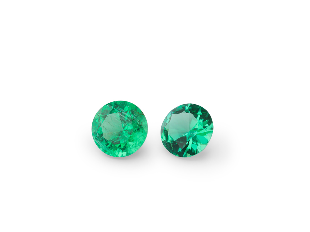 Light Green Emerald 3.50mm Round Diamond Cut