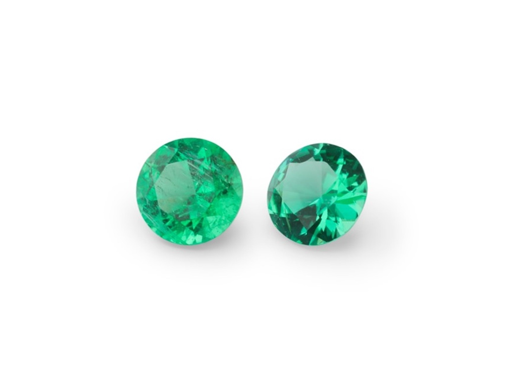 Light Green Emerald 3.50mm Round Diamond Cut