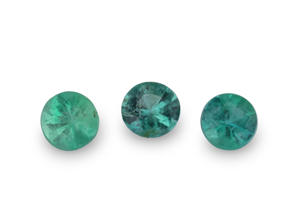 Light Green Emerald 3.50mm Round Diamond Cut