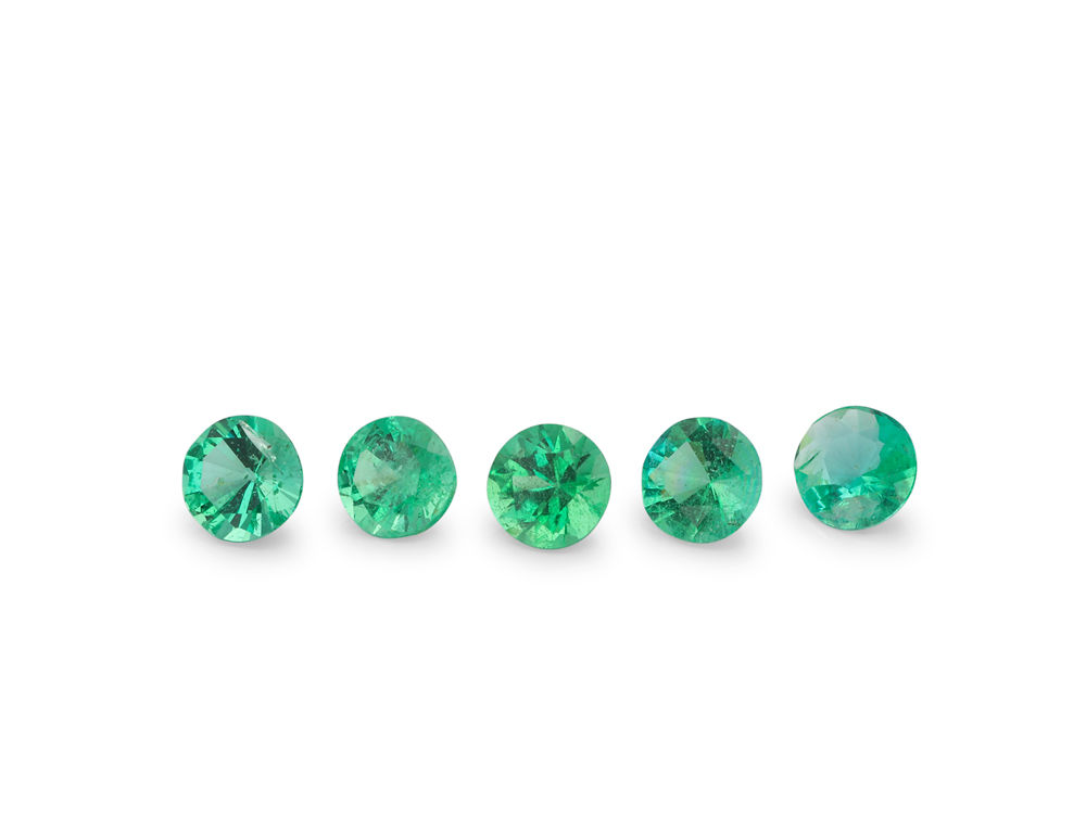 Zambian Emerald 2.25mm Round Diamond Cut