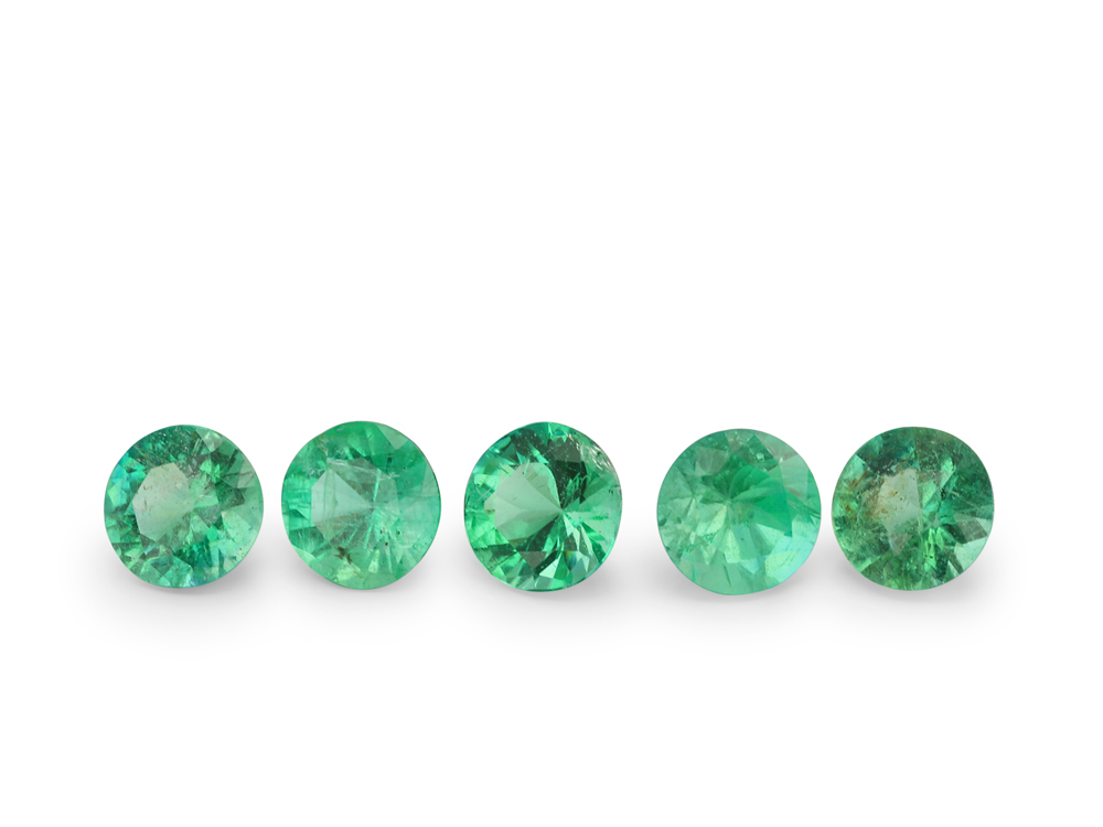 Zambian Emerald 3.00mm Round Diamond Cut