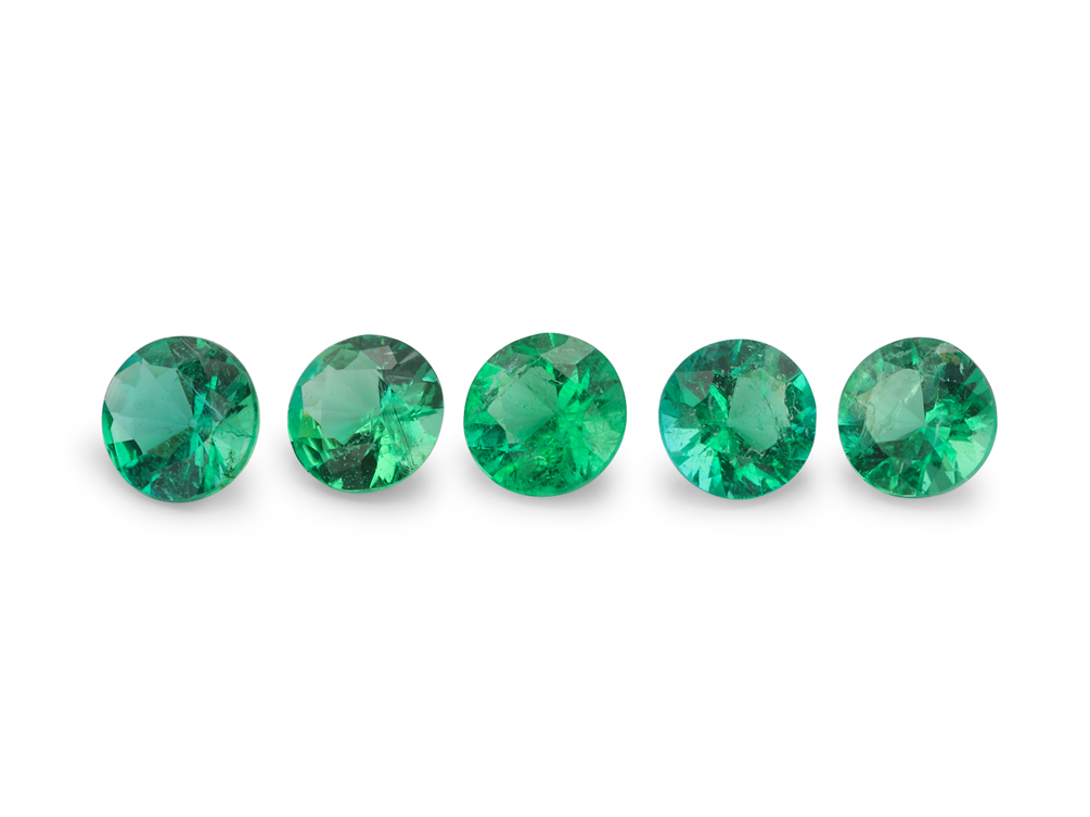 Zambian Emerald 3.00mm Round Diamond Cut