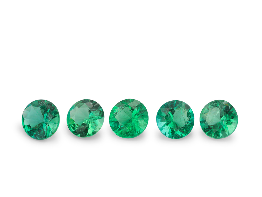 Zambian Emerald 3.00mm Round Diamond Cut