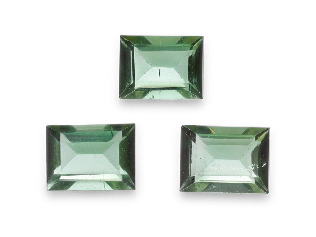 Green Tourmaline 4x3mm Baguette