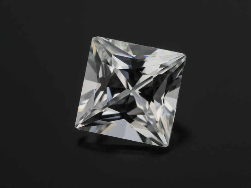 White Sapphire 5.40mm Princess Cut