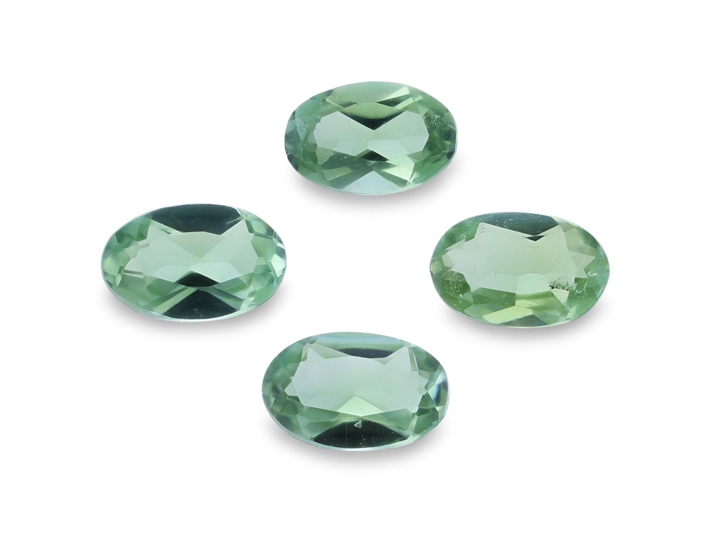 Green Tourmaline 5x3mm Oval Set of 4pcs