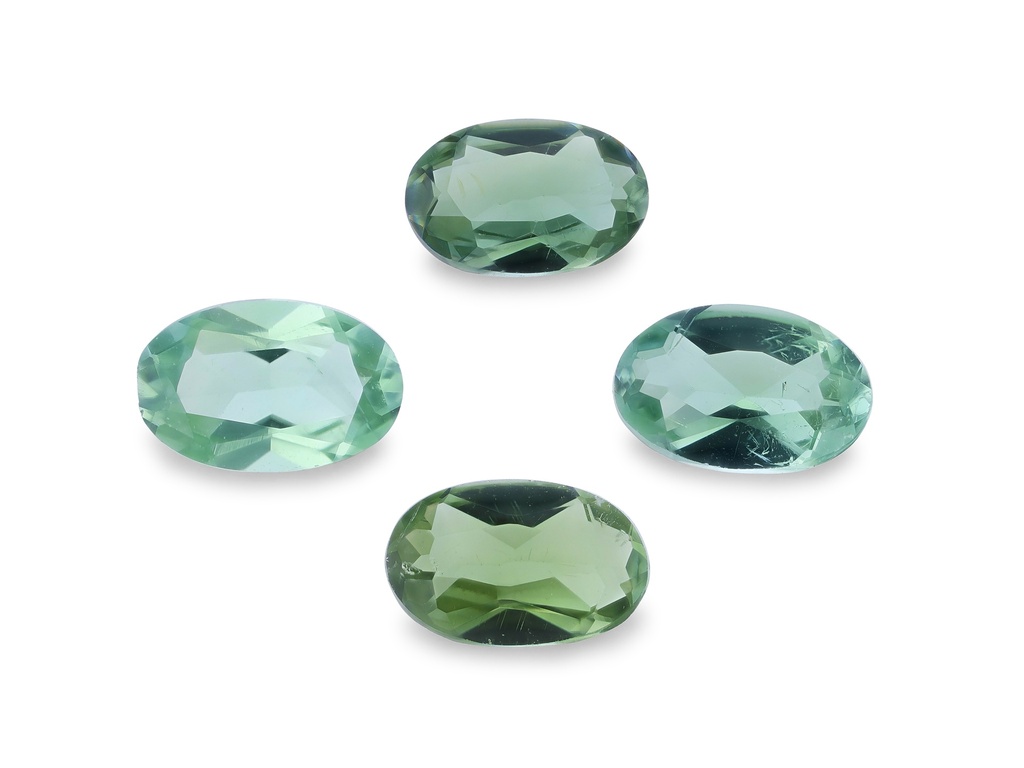 Green Tourmaline 5x3mm Oval Set of 4pcs