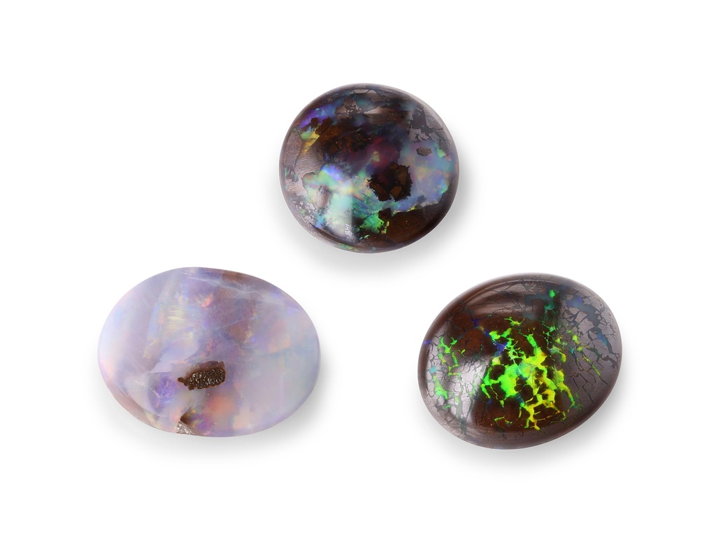 Boulder Opal 9x7-10x8mm Oval Set of 3