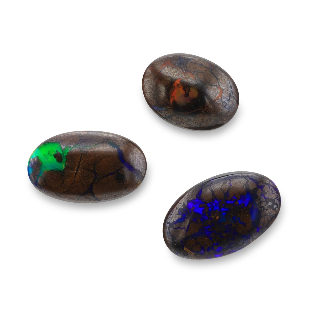 Boulder Opal 12x7-13x8mm Oval Set of 3