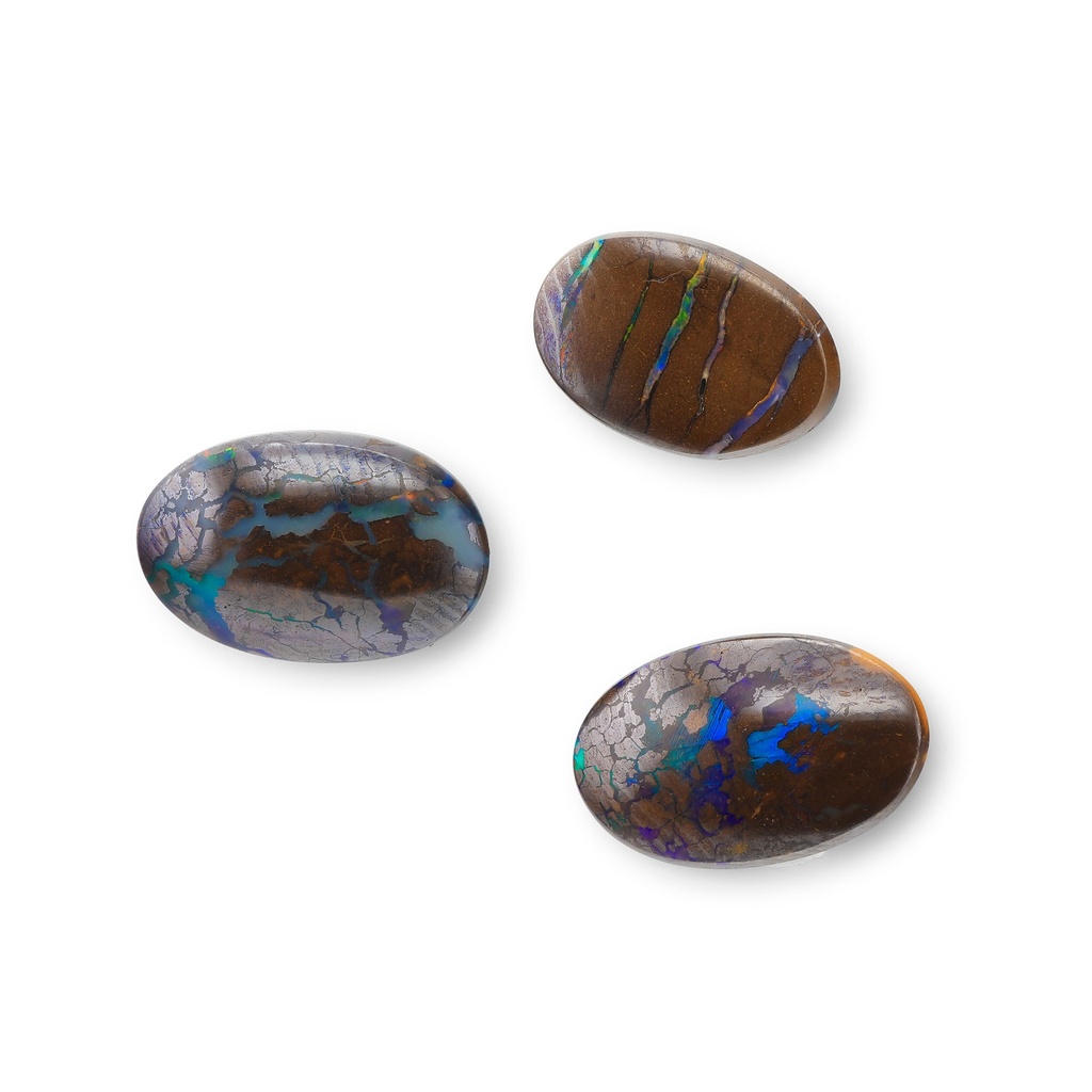 Boulder Opal 9x6-11x7mm Oval Set of 3