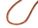 Amber 7.00mm Round Spangled Bead Strand