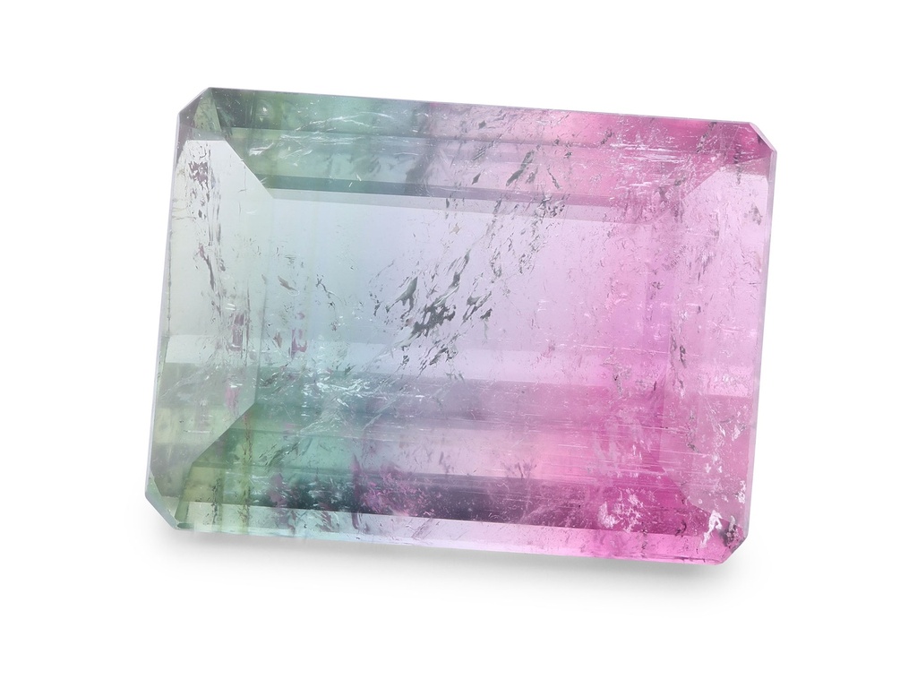 Bi Colour Tourmaline 16.65x12.35mm Emerald Cut