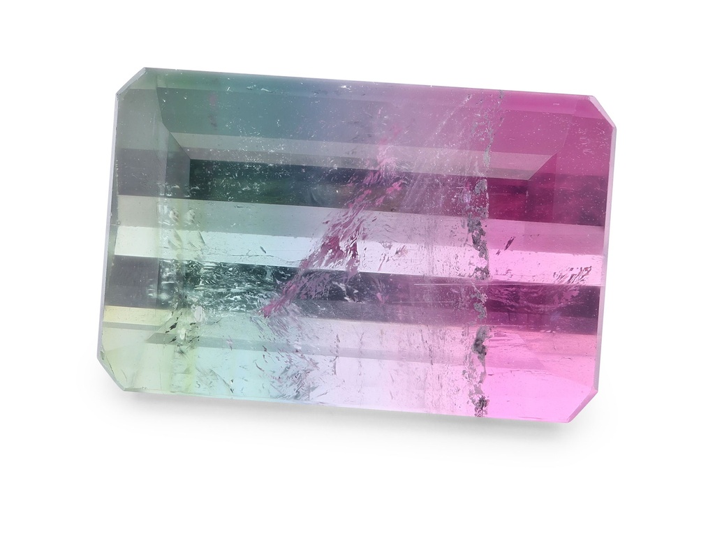 Watermelon Tourmaline 16.35x10.6mm Emerald Cut