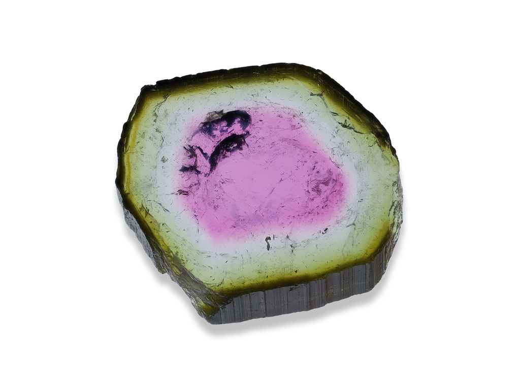 Watermelon Tourmaline 12.5-15mm Crystal Slice