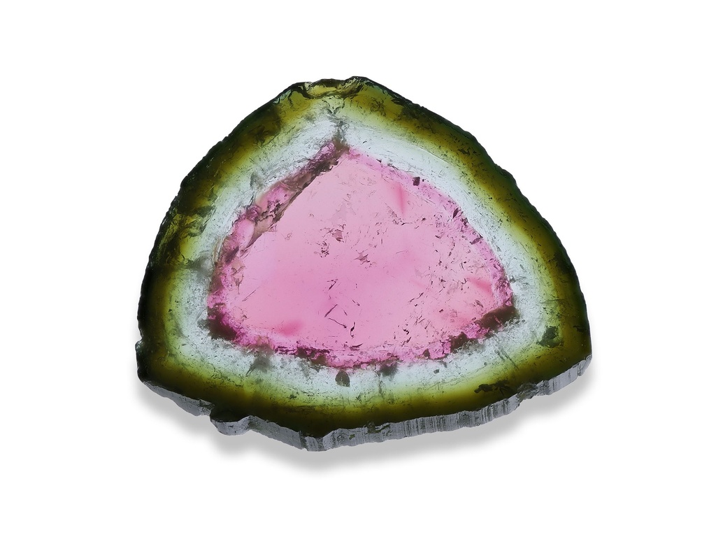 Watermelon Tourmaline 16.5-19mm Crystal Slice