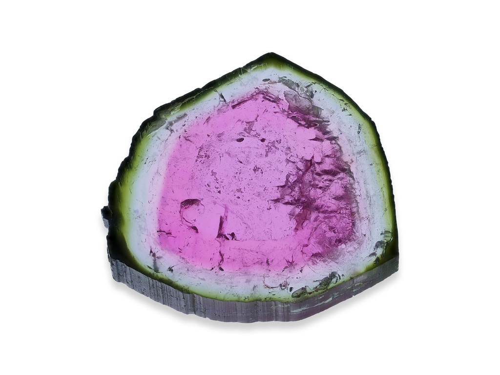 Watermelon Tourmaline 13-13.5mm Crystal Slice