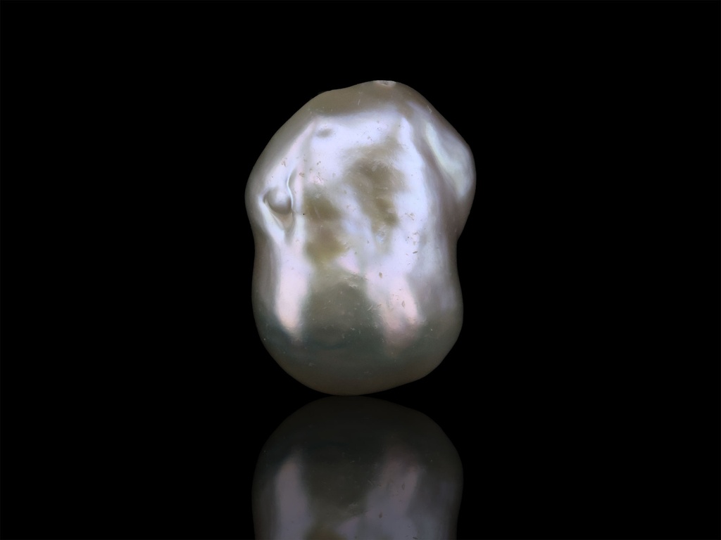 Freshwater Pearl Baroque 18x13mm Free Form Half Drilled White