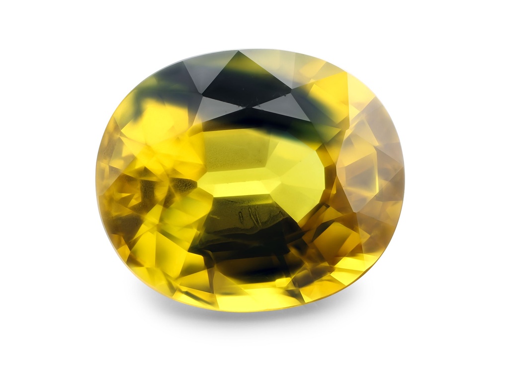 Parti Sapphire 10.5x8.9mm Oval Yellow Blue