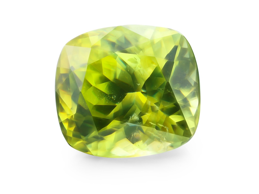 Sphene 7.9x7.25mm Cushion Green