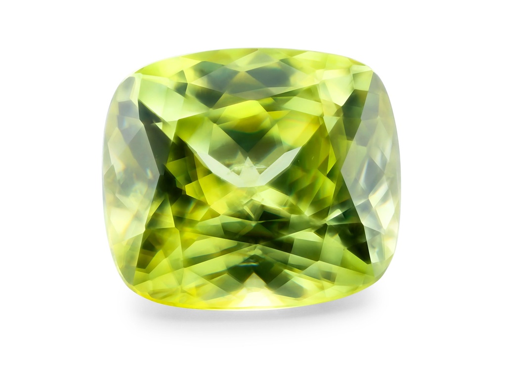 Sphene 8.5x7.6mm Cushion Green