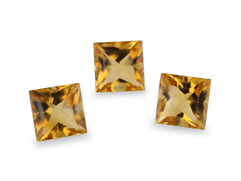 Citrine 8.00mm Princess Cut Buff Top