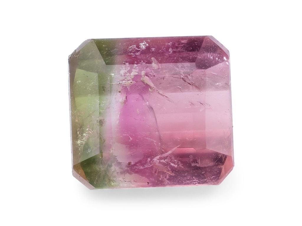 Watermelon Tourmaline 6.2x6mm Square Emerald Cut