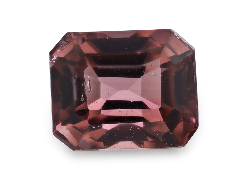 Pink Orange Tourmaline 7.5x6.8mm Emerald Cut