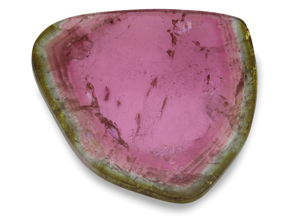 Watermelon Tourmaline 40x35mm Slice