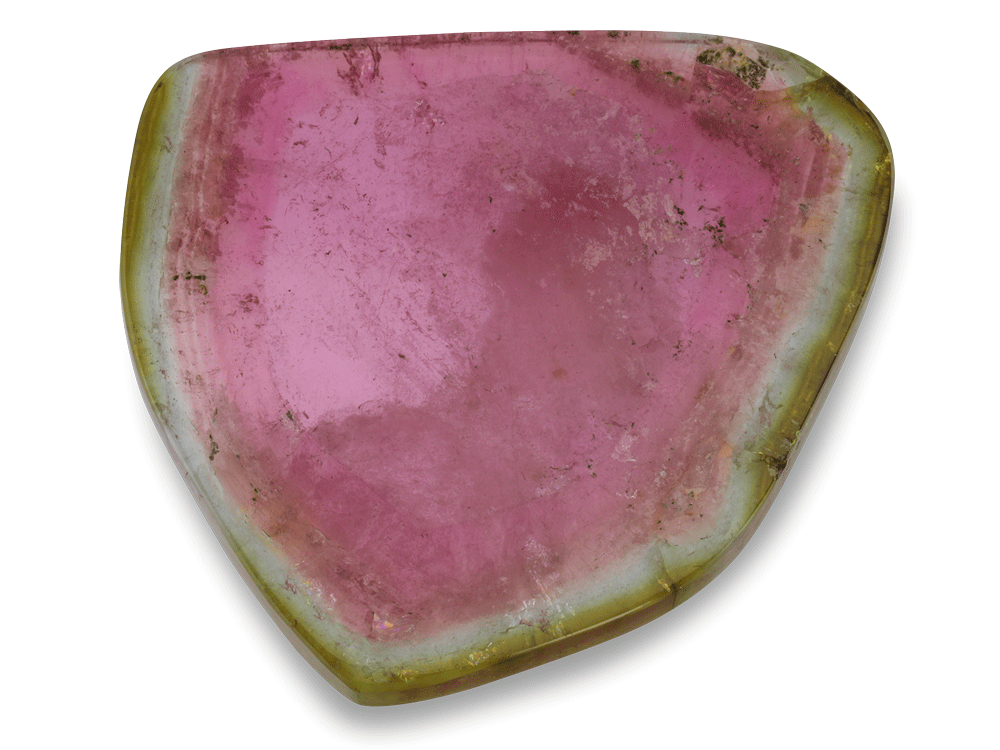 Watermelon Tourmaline 40x35mm Slice