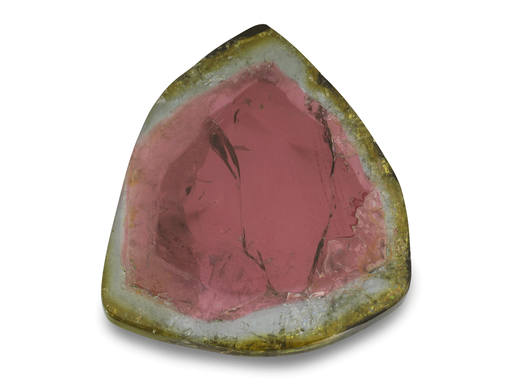 Watermelon Tourmaline 28x26mm Slice