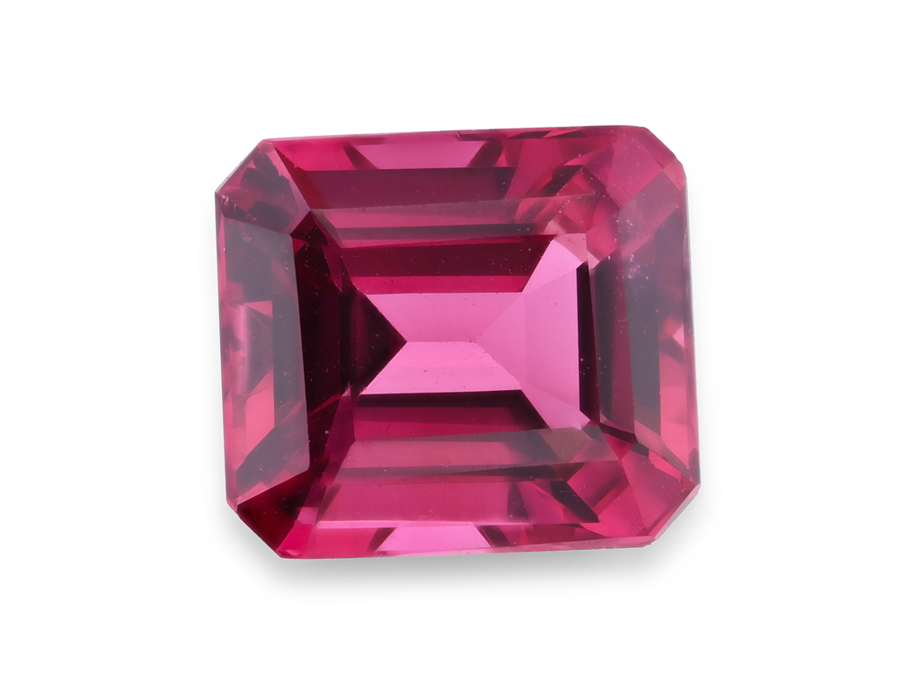 Spinel 6.6x5.75mm Emerald Cut Dark Pink