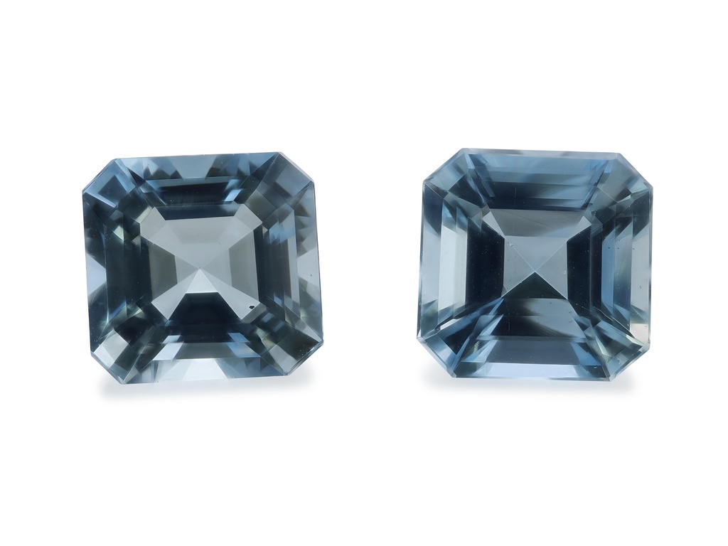 Aquamarine 9.00mm Square Emerald Cut PAIR