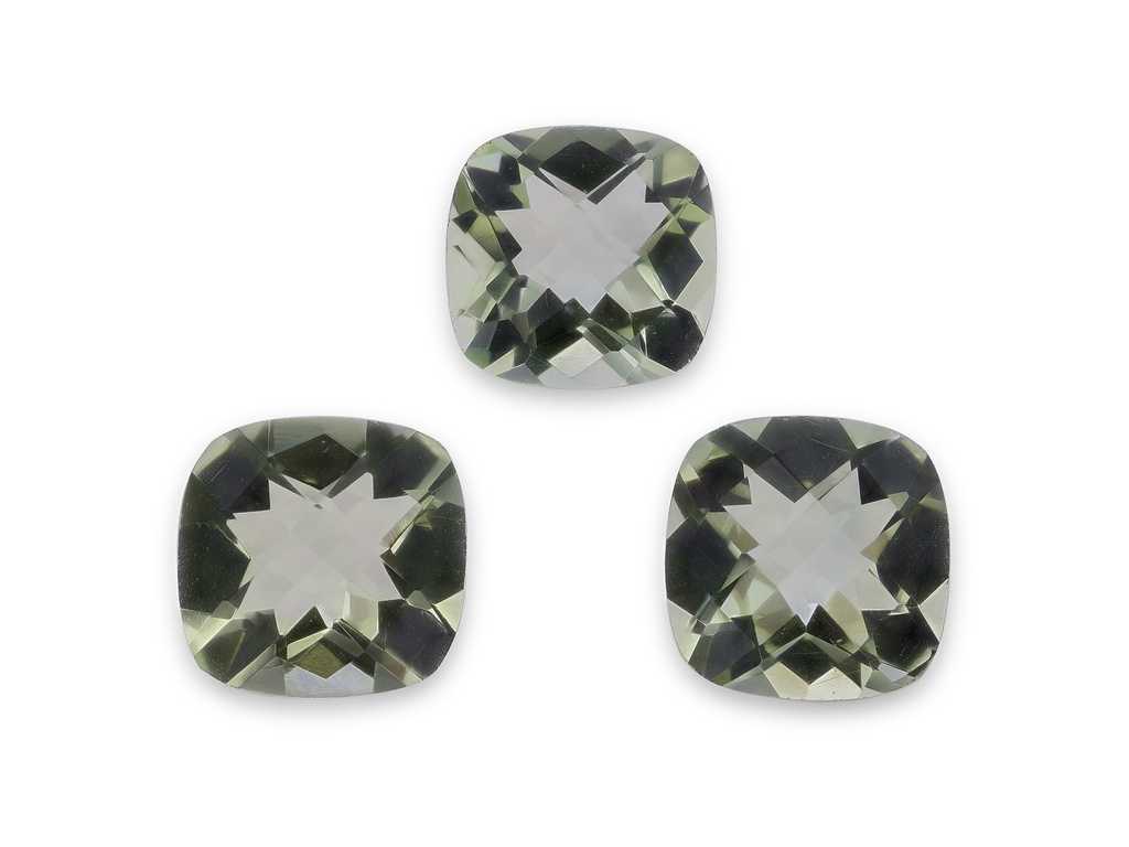 Mint Quartz 8.00mm Square Cushion Chequerboard 