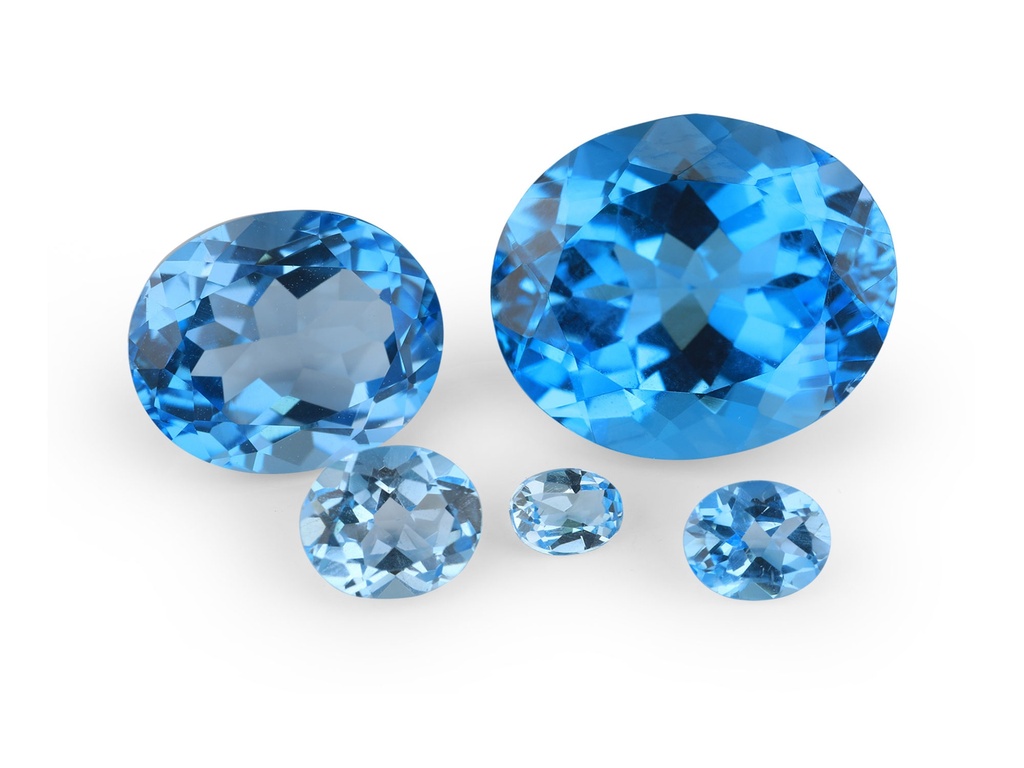 Topaz 5x4mm Oval Medium Blue