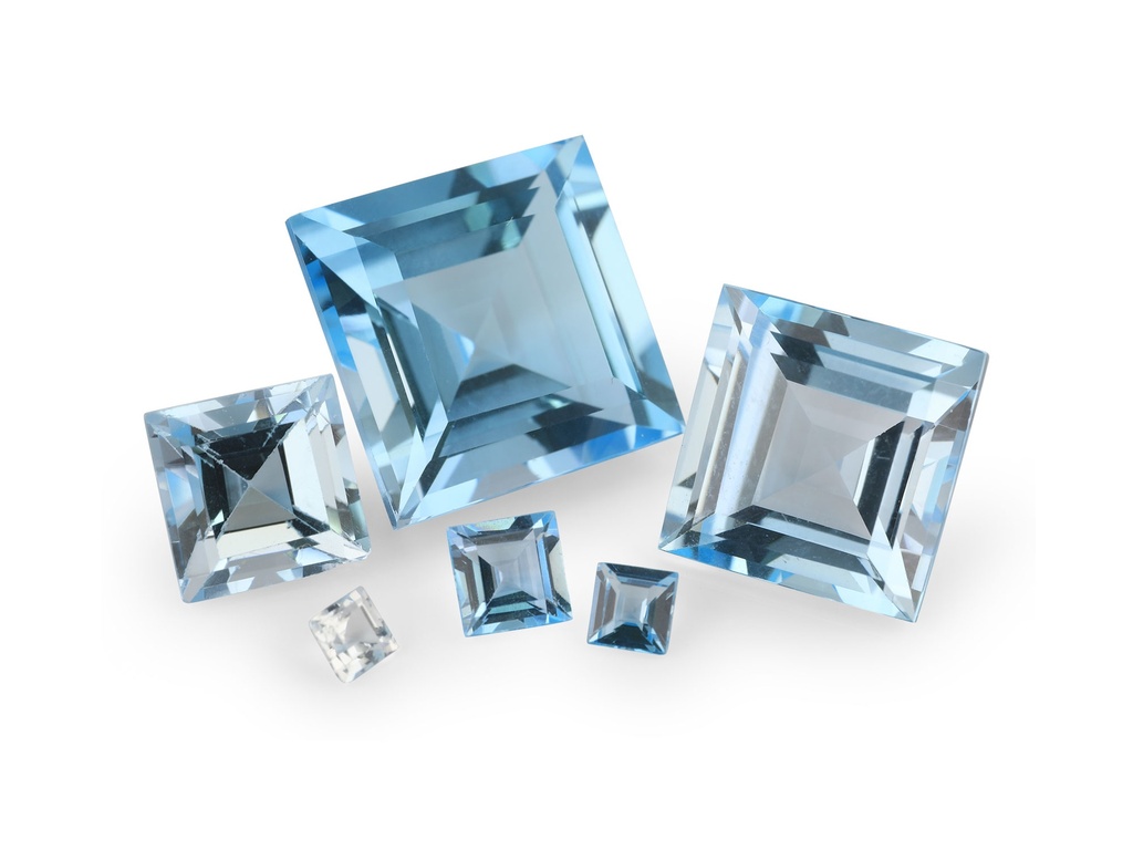 Topaz 2.50mm Carre Cut Light Blue